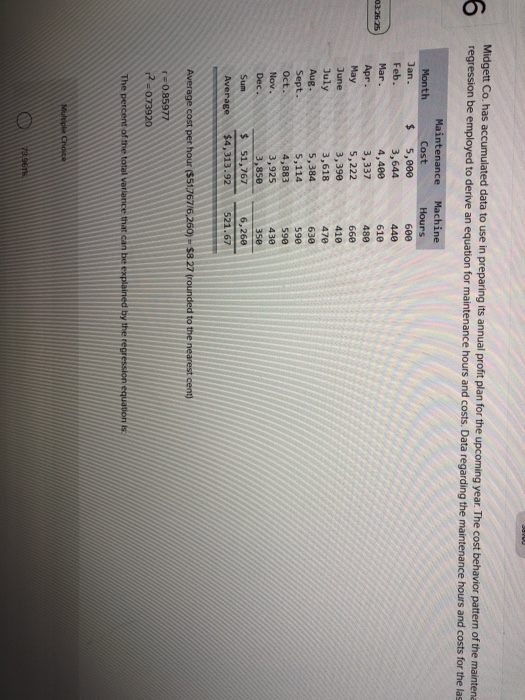  Midgett Co. has accumulated data to use in preparing its annual