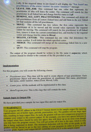 list. The secondary objective is to practice with File I/O and arrays.