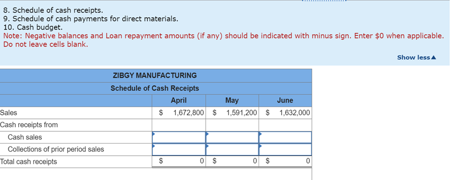 & $ & & \\ \hline \end{tabular} Complete this question by entering
