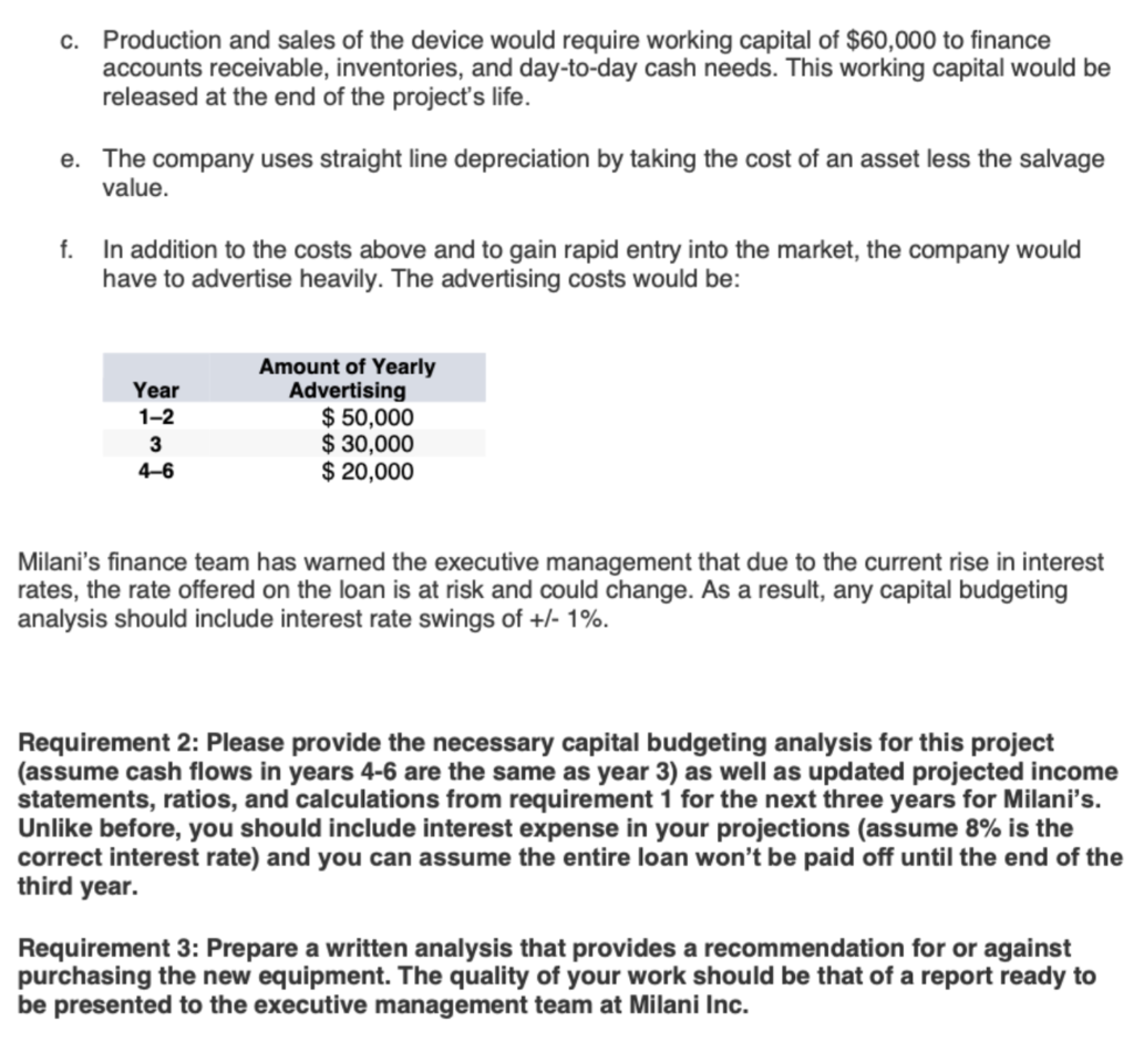 gadget. The company put together a strategic plan that included the following