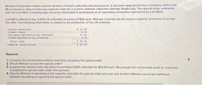  Please Help with all Required 5 3. Suppose the special order
