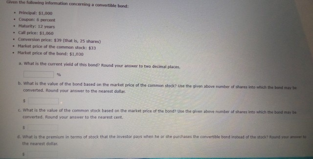  appendix b appendix d en the following information concerning a convertible