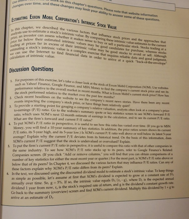 Ik on this chapter's questions. Please note that website information use