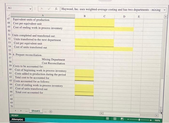 July. The Controller has asked you prepare a cost reconciliation report and