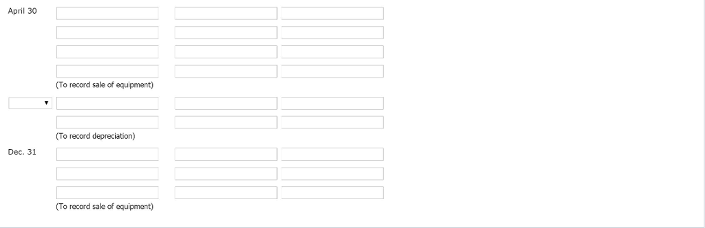 for 2015. Jan. 1 Received $9,000 scrap value on retirement of machinery