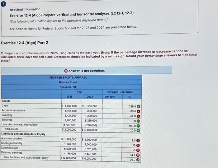 12-2) [The following information applies to the questions displayed below.] The balance