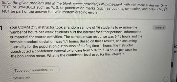  Solve the given problem and in the blank space provided, Fill-in-the-blank