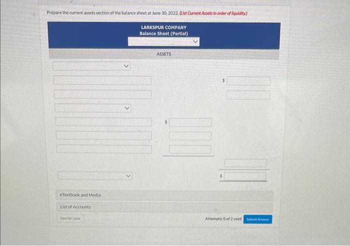 COMPANY Income Statement (Partial) $ 5 eTextbook and Media List of Accounts.