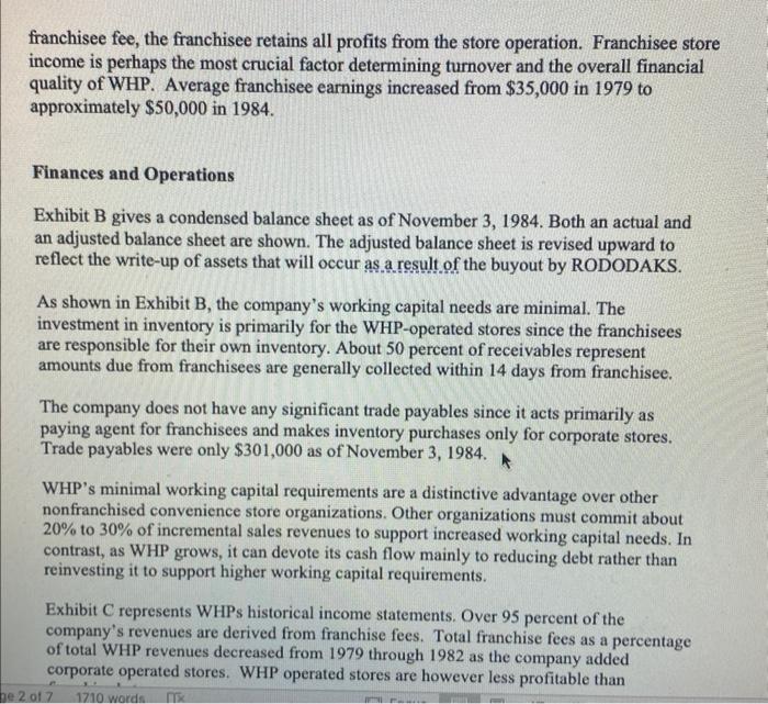 an APV valuation of a leveraged buyout. thank you. The Management Buyout
