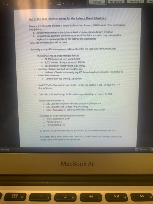  I need help putting the random notes from the word document
