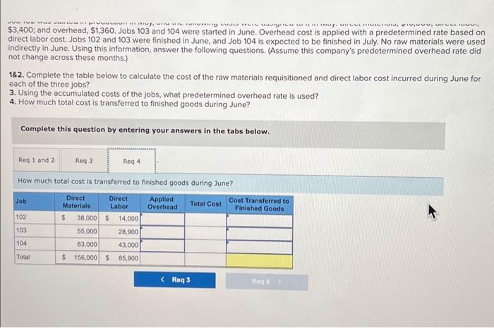 accumulated costs of the jobs, what predetermined overhead rate is used? 4.