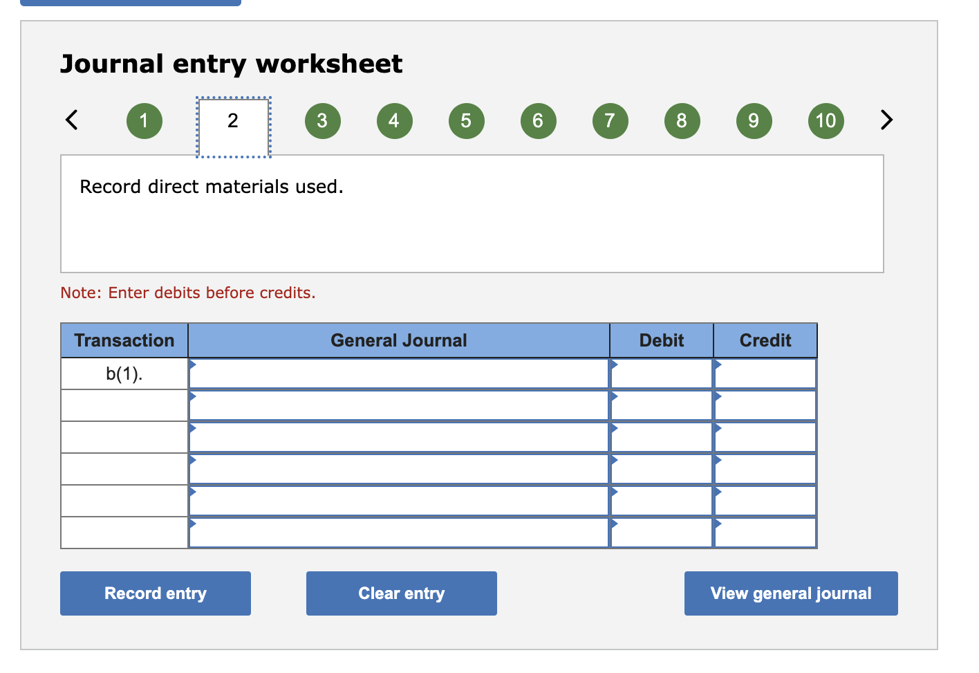 before credits. Required information [The following information applies to the questions displayed