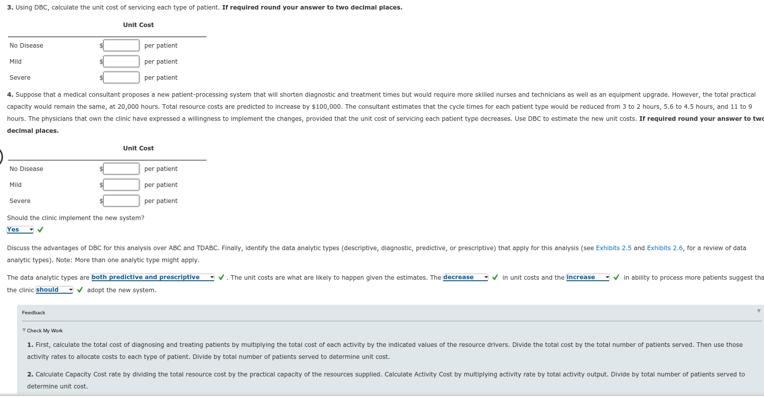 The two activities use four resources: nursing, medical technicians, cardiologists, and equipment.