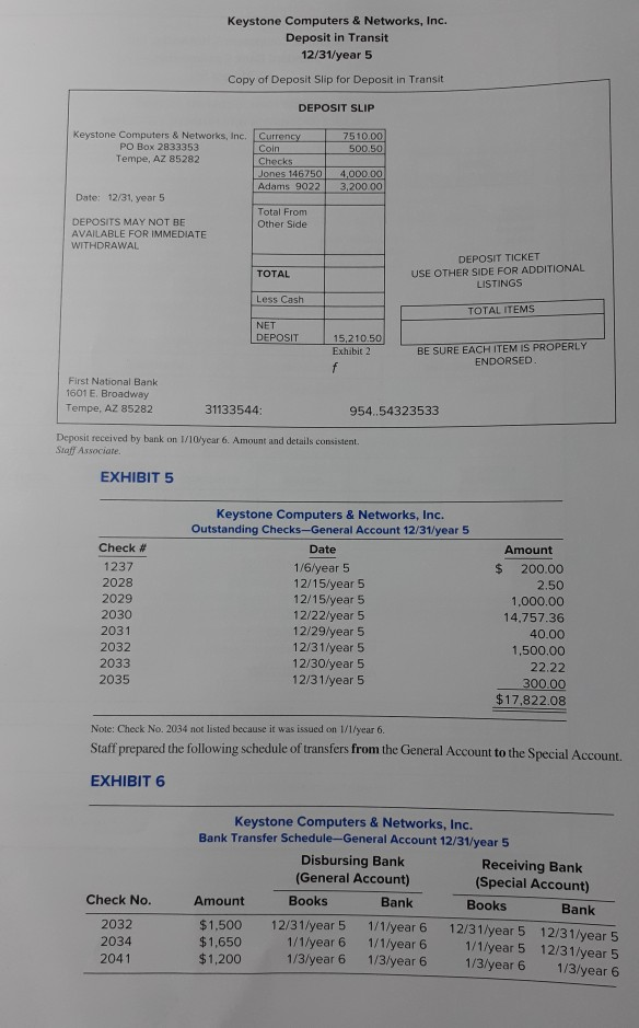 nonissuer, pre- pared six exhibits relating to Keystone's General Account cash position