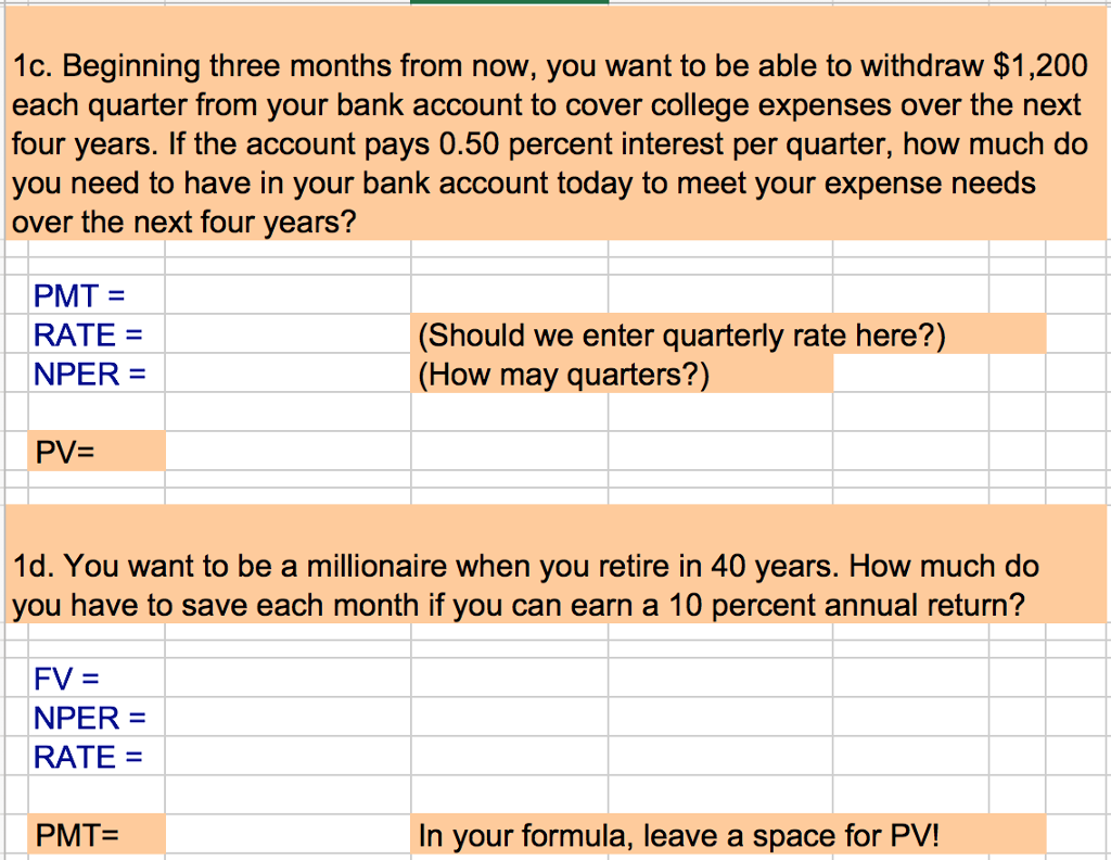 please show how to use math formulas to solve the questions.