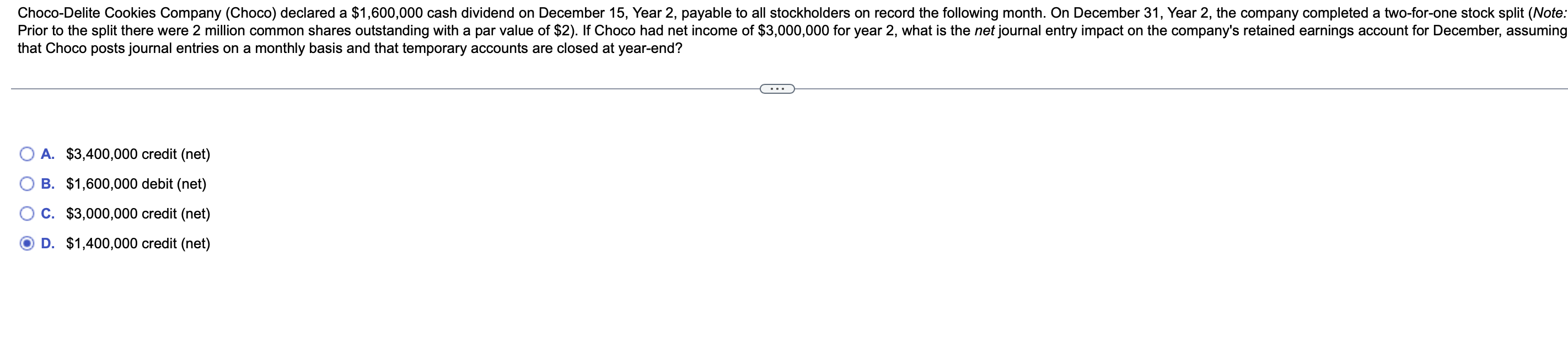 The correct answer is D but please explain why for each step