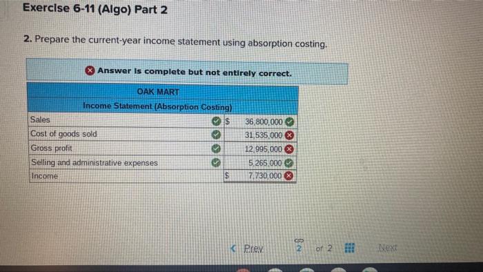: This shows what is correct or incorrect for the work you