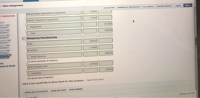 book value of $129,500 (original cost $201,600 less accumulated depreciation $72,000) for