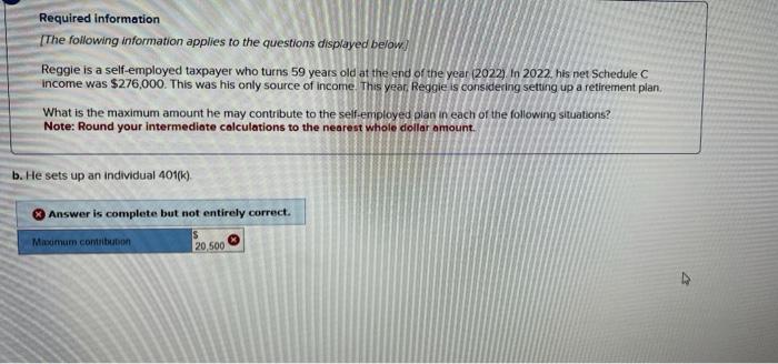 answers? Required information [The following information applies to the questions displayed below]