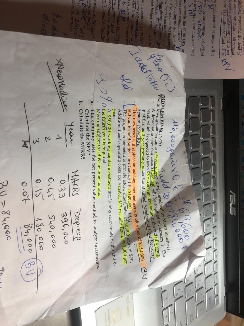 To calculate the Net Present Value (NPV) and Modified Internal Rate of