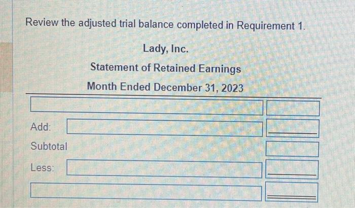 used during December, $1,520. d. Depreciation on furniture for the month. The