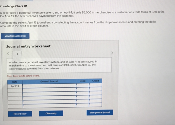  How can I solve these sheet? Knowledge Check 01 A seller