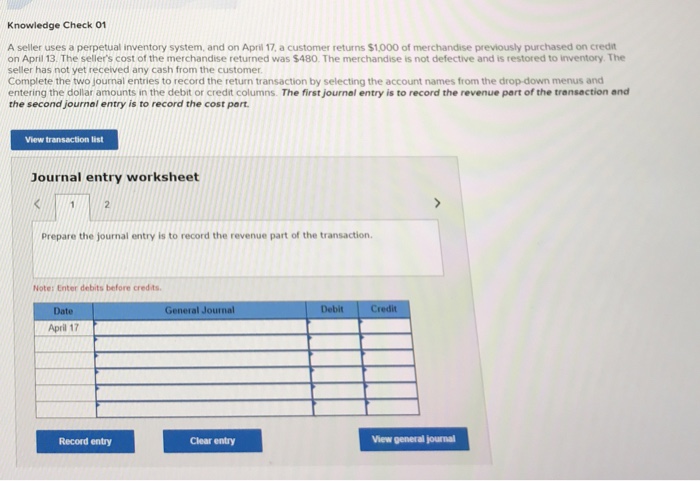 uses a perpetual inventory system, and on April 4, it sells $5,000
