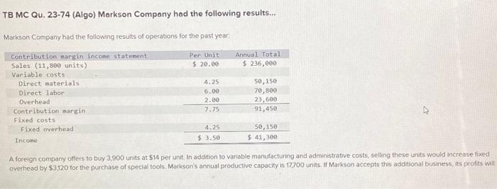 will profits decrease or increase and by how much?? help! TB MC