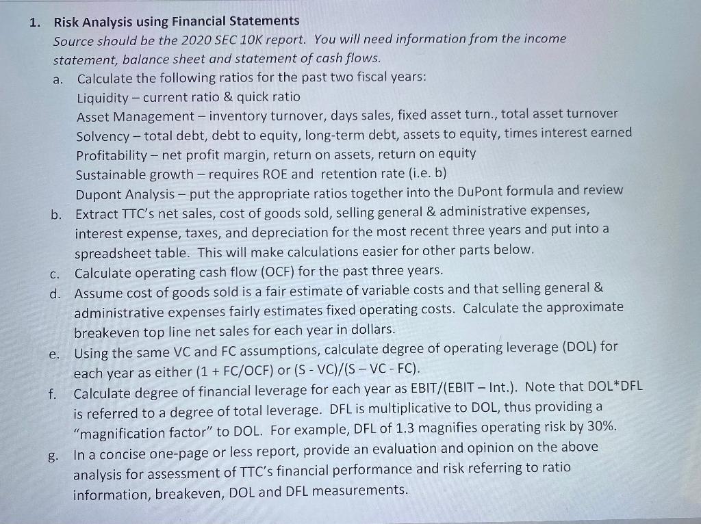 as the first steps to performing a comprehensive valuation assessment for the