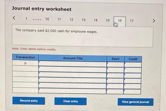 company purchased $1,356 of TV advertising on credit. k. The company collected