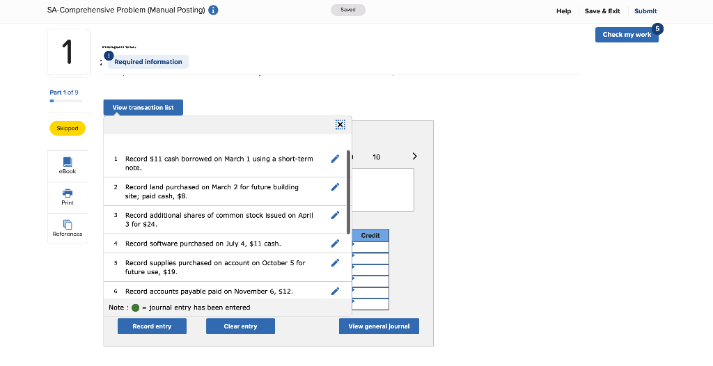 Interest Expense Supplies Expense Totals 0 Part 1 of 9 $ 106