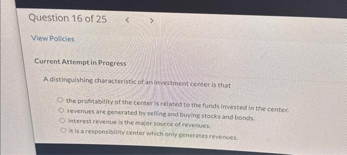 fewer costs are controllable. Current Attempt in Progress A responsibility report should