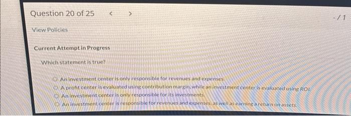 Top management can control all costs: only controllable costs. some noncontrollable costs
