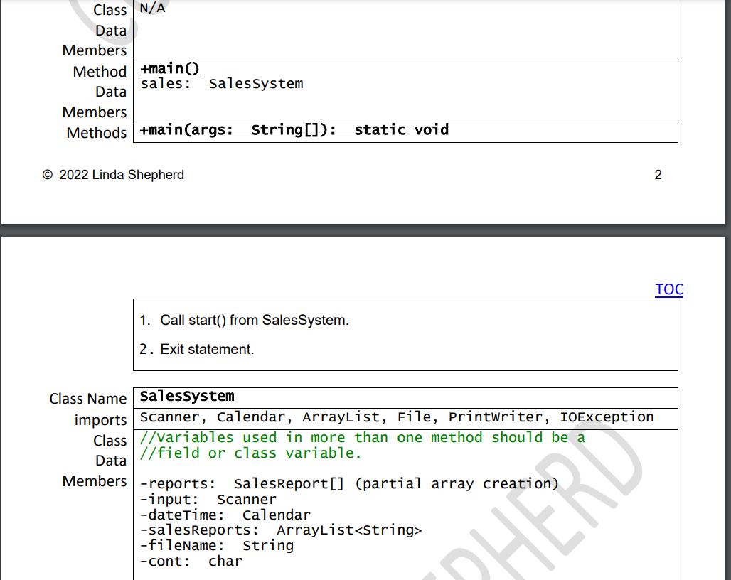 that generates sales reports for each sales rep, writes the sales reports