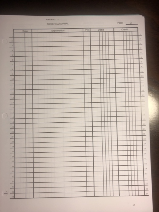 the format of a general journal as the pic below? December 2018