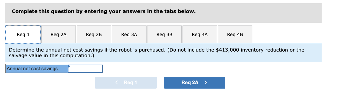 robot for use on the company's assembly line. Selected data relating to