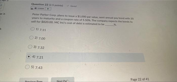  2 Question 22 (2.5 points) Listen Saved se 3: Peter Parker