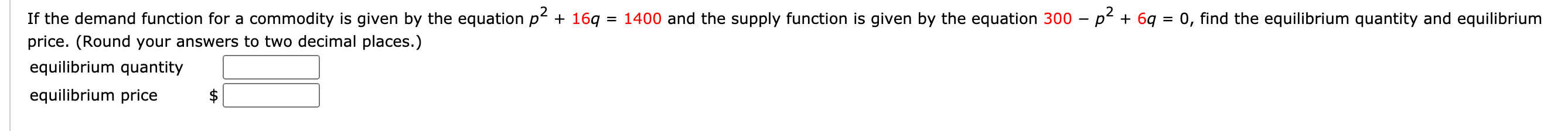  If the demand function for a commodity is given by the