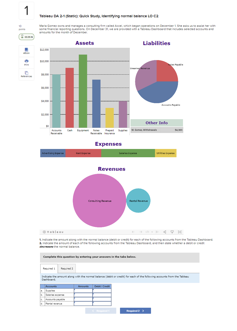  Tableau DA 2-1(Static): Quick Study, Identifying normal balance LOC21 Tableau DA