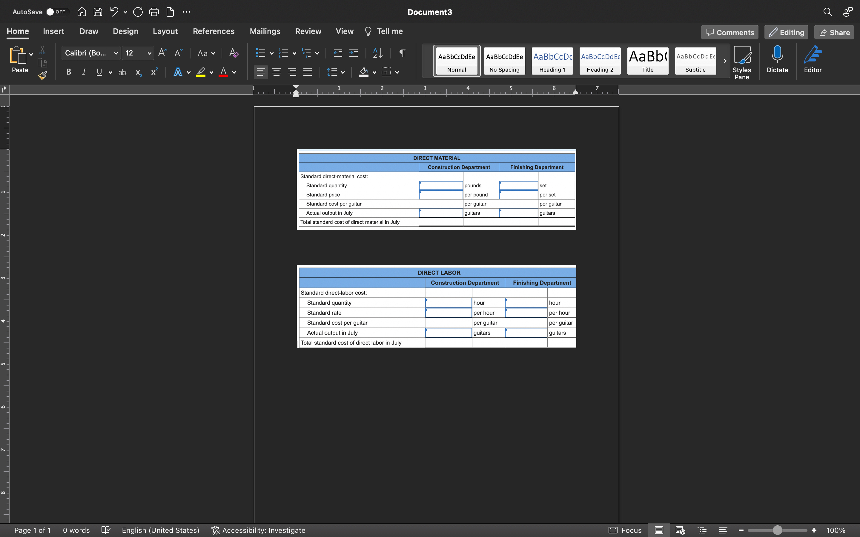  PR 10-47(Algo) Comprehensive Problem on Variance Analysis (LO 10-1,10-3,10-6) Skip to