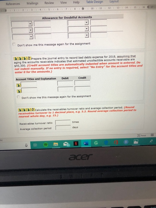the perpetual inventory system. 1. Sales on account amounted to $2,339,000. The