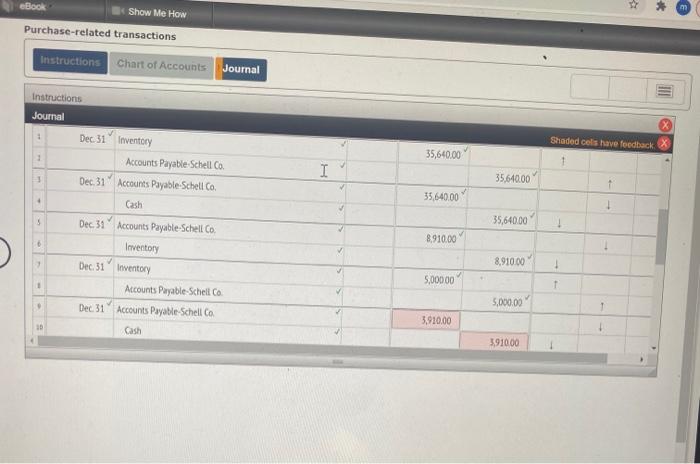 a credit memo. Journalize Warwick's entries to record (a) the purchase, (b)