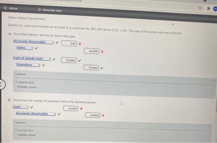 the merchandise return, and (c) the payment within the discount period of