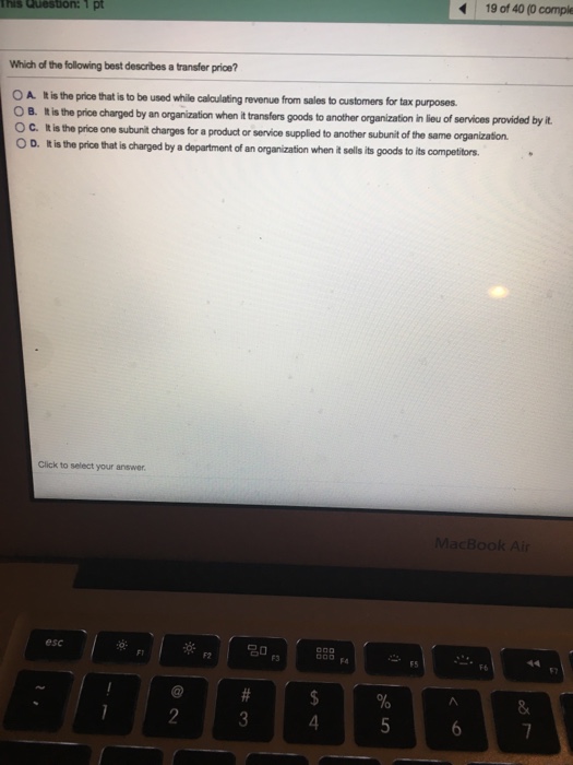 divisions will negotiate a transfer price is O A, between the supplying