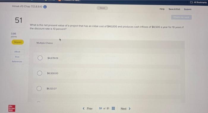 please answer with excel What is the net present value of a