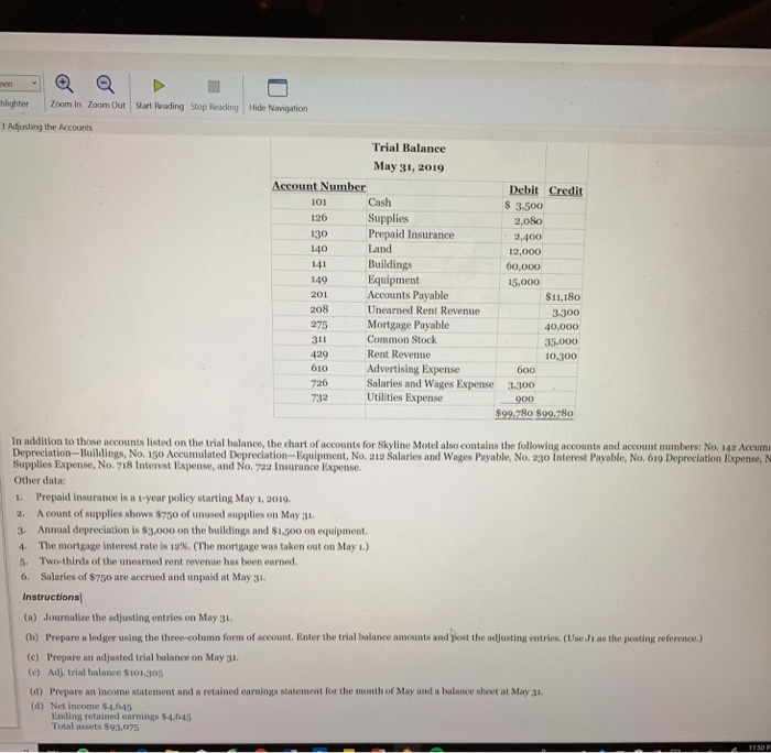  Zoom In Zoom Out Start Rnading Stop Reading Hide Navigation 3