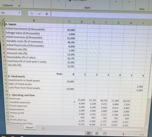 its magnooslum mine. Initial Investment Revenues Variable costs Fixed cost Working capital