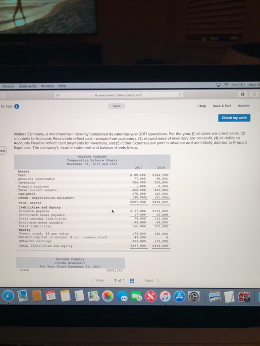  12 Test Help Save & Exit Submit Check my work Walters