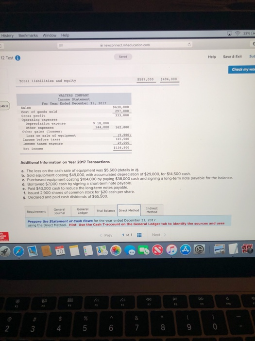 Company, a merchandiser, recently completed its calendar-year 2017 operations. For the year,