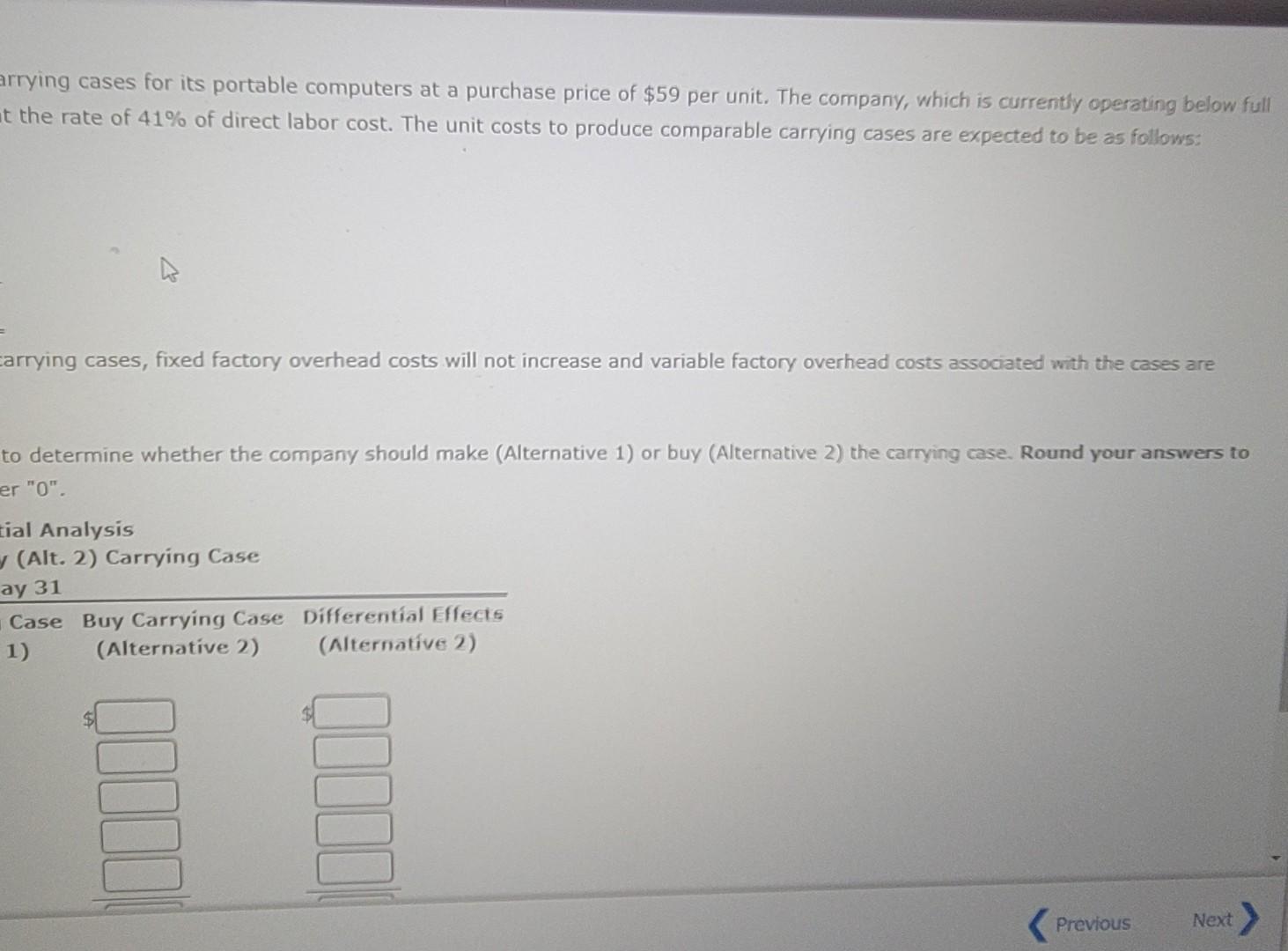 computers at a purchase price of $59 capacity, charges factory overhead to